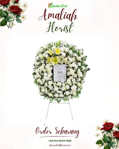 Krans Bunga Duka Cita di Tenun Samarinda